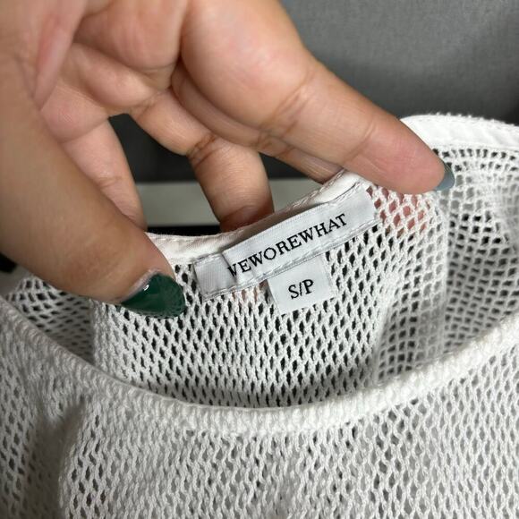 WeWoreWhat Fishnet Maxi Dress White Size S - Picture 5 of 5